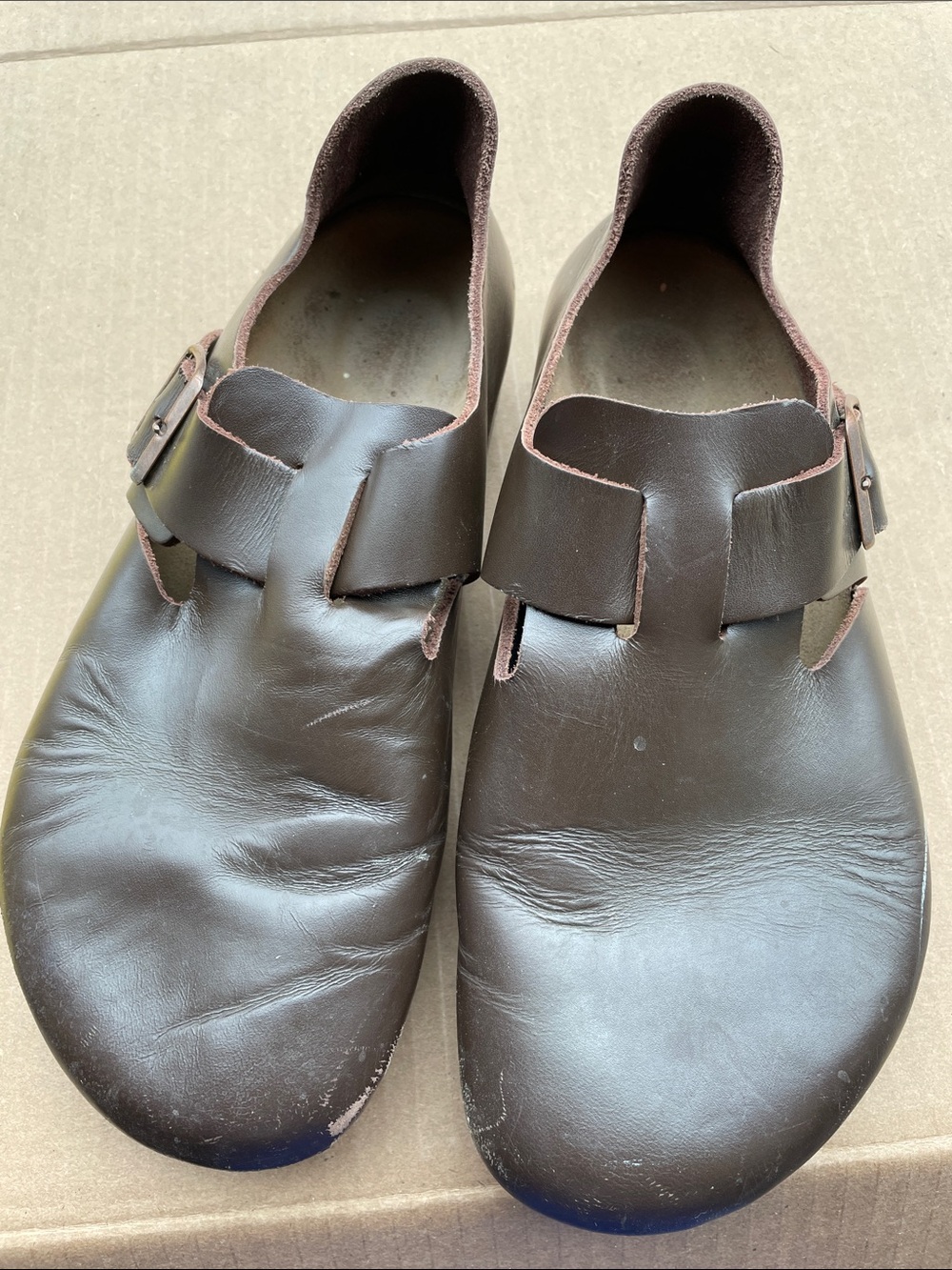 Birkenstock Brown Leather Slip-On Loafers